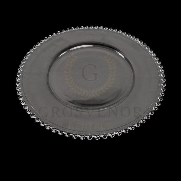 Clear Beaded Charger Plates thumbnail