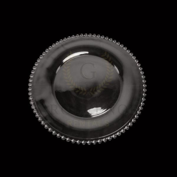 Clear Beaded Charger Plates thumbnail